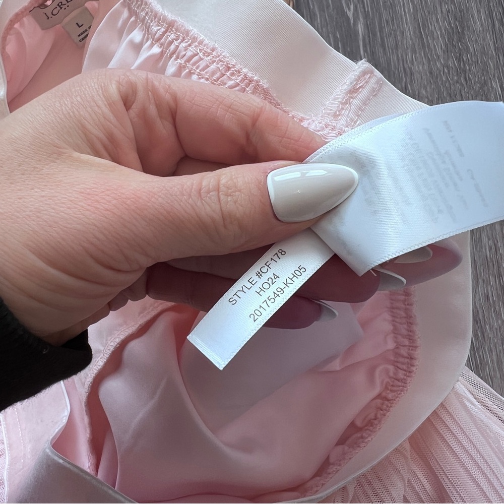 J. Crew Factory Blush Tiered Midi Skirt - Picture 7 of 8